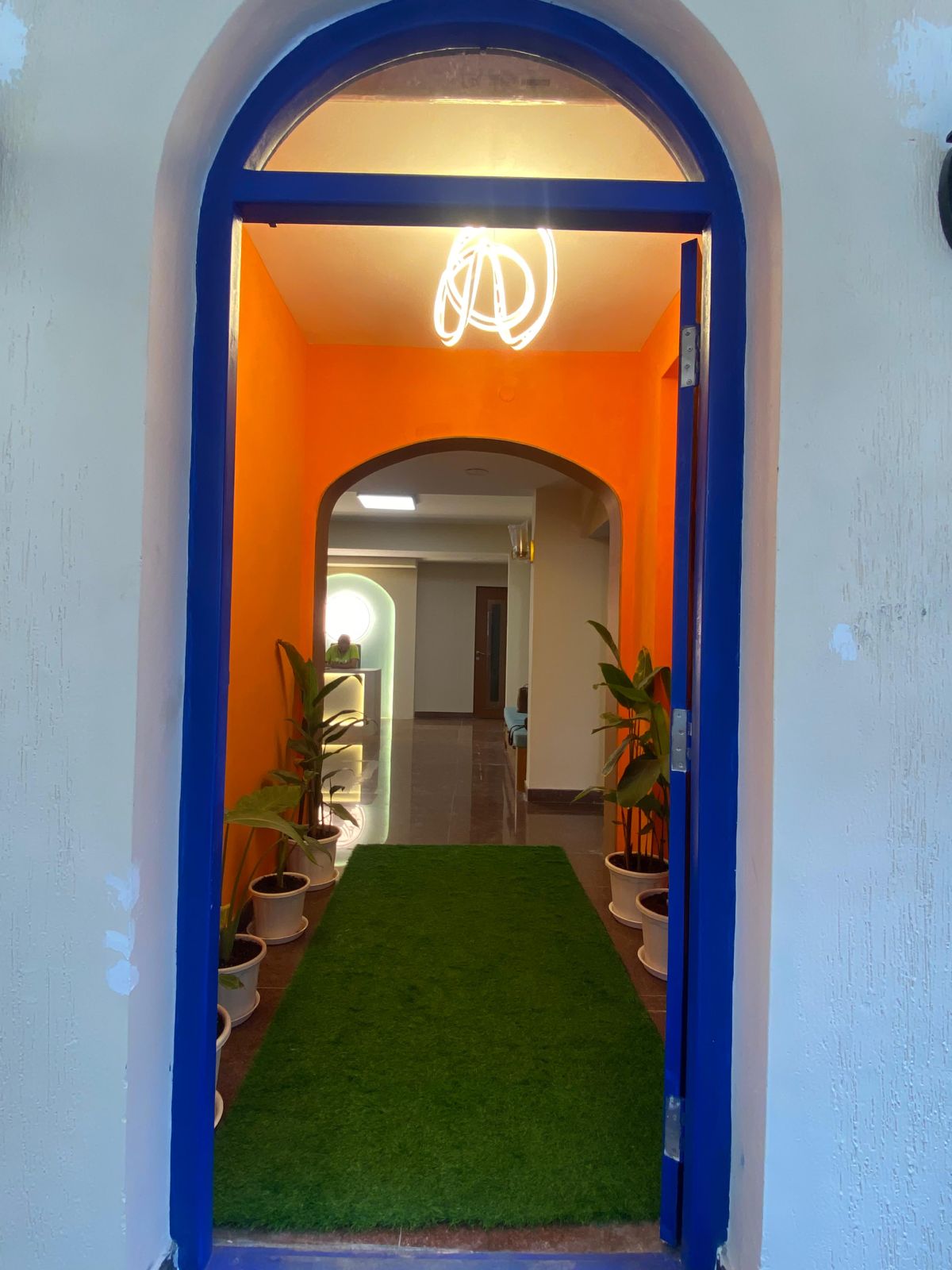 Team member preparing at the welcome desk